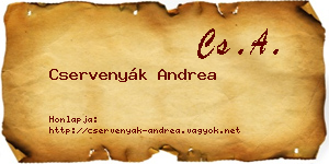 Cservenyák Andrea névjegykártya
